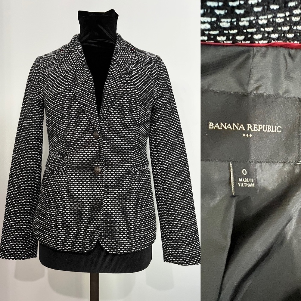 Banana Republic Factory Tweed Blazer